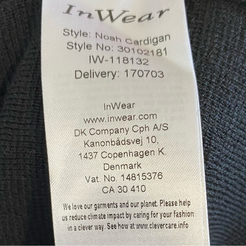 InWear - Black Wool Blend Sleeveless Noah Cardigan - M - China - Picture 10 of 12